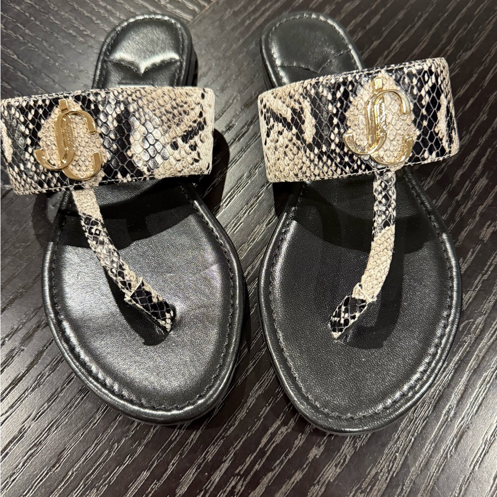 Faux Snakeskin Sandals – EU Size 34/ US Women's 4